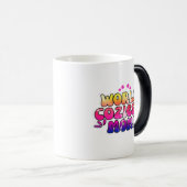 世界で最も居心地の良い母 – カラフルフローラレトロ モーフィングマグカップ (正面右)