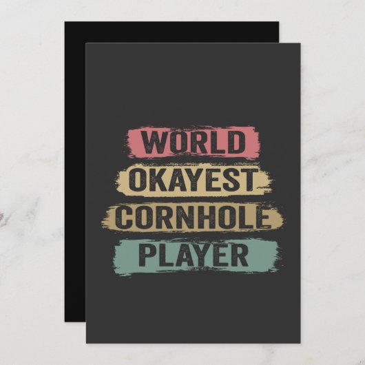 世界で最も平均的なキャッチボールプレイヤー 面白い ヴィンテージ レトロ 招待状 (正面/裏面)