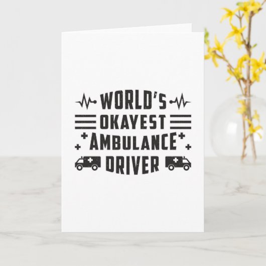 世界で最も幸せな救急車の運転救急医療隊員贈呈 カード (黄色い花)