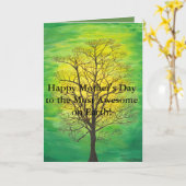 世界で最も幸せな母素晴らしの日！ カード (黄色い花)