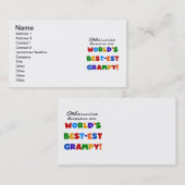 世界で最も恵まれた最高の贈り物として知られる 名刺 (正面/裏面)