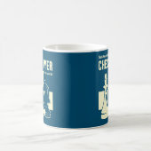 世界で最も悪いチェスの選手ではないおもしろい コーヒーマグカップ (中央)