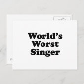 世界で最も悪い歌手 ポストカード (正面/裏面)