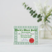 世界で最も悪いParkerの悪い駐車賞の証明書 名刺 (スタンド正面)