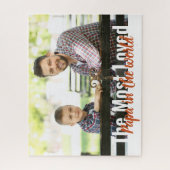 世界で最も愛されているパパパーソナライズされたー ジグソーパズル (縦)