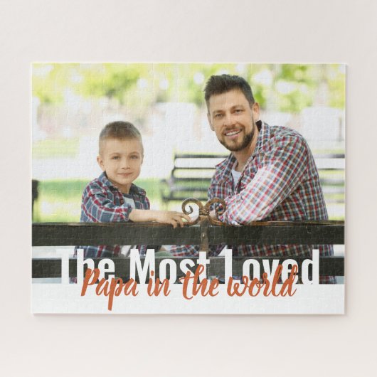 世界で最も愛されているパパパーソナライズされたー ジグソーパズル (横)