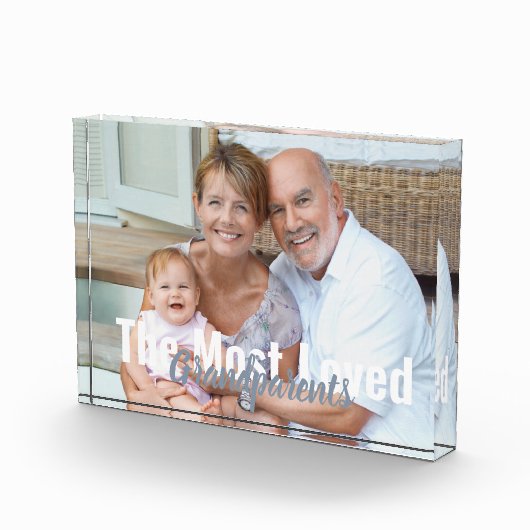 世界で最も愛されている祖父母の写真モダン フォトブロック (右)