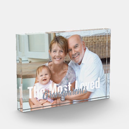 世界で最も愛されている祖父母の写真モダン フォトブロック (左)