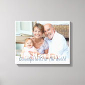 世界で最も愛されている祖父母の写真包まれた キャンバスプリント (正面)