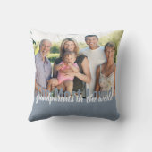 世界で最も愛されている祖父母の写真2 クッション (裏面)