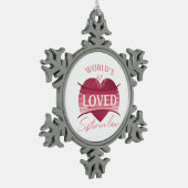 世界で最も愛されている義理の妹 スノーフレークピューターオーナメント (左)