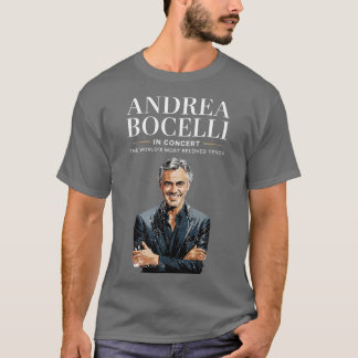 世界で最も愛されるテノール歌手アンドレア・ボチェッリ 少年-P Tシャツ