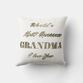 世界で最も愛し素晴らしているおばあちゃん クッション (裏面)