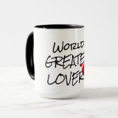 世界で最も愛する愛する可愛いシックおもしろいコーヒーマグ マグカップ (正面左)