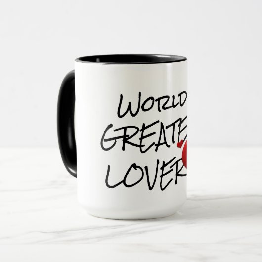 世界で最も愛する愛する可愛いシックおもしろいコーヒーマグ マグカップ (正面左)