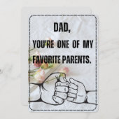 世界で最も愛する親父へ　より　最高の子供より 招待状 (正面/裏面)