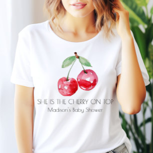 世界で最も愛らしい存在 チェリーオントップ ベビーシャワーTシャツ トライブレンドＴシャツ