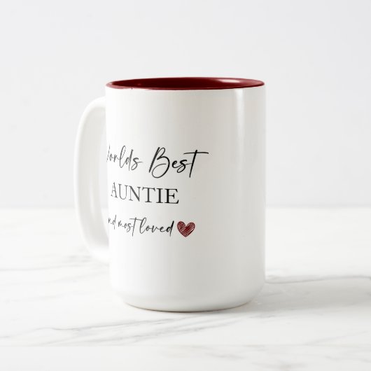 世界で最も愛最高のされた写真贈り物 ツートーンマグカップ (正面左)