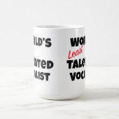 世界で最も才能の少ないボーカリストのギャグギフトマグ コーヒーマグカップ (中央)