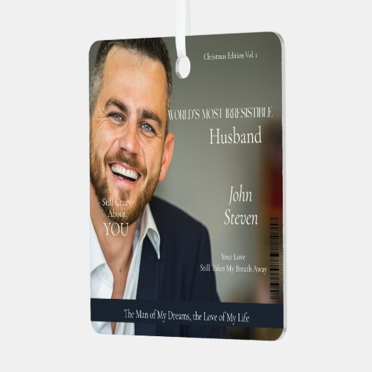 世界で最も抵抗し難い夫をカバーする雑誌 メタルオーナメント (正面左)