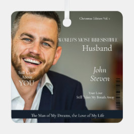 世界で最も抵抗し難い夫をカバーする雑誌 メタルオーナメント