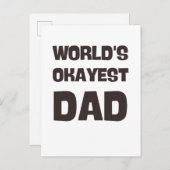 世界で最も普通なパパ 面白いパパ ポストカード (正面/裏面)