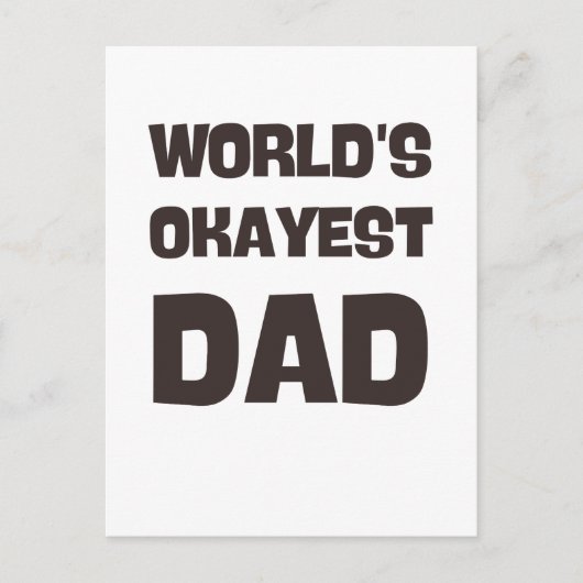 世界で最も普通なパパ 面白いパパ ポストカード (正面)