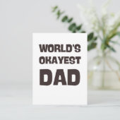 世界で最も普通なパパ 面白いパパ ポストカード (スタンド正面)