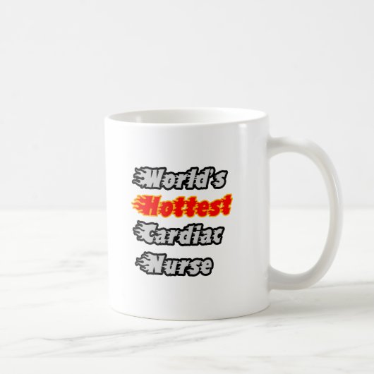 世界で最も暑い心臓ナース コーヒーマグカップ (右)