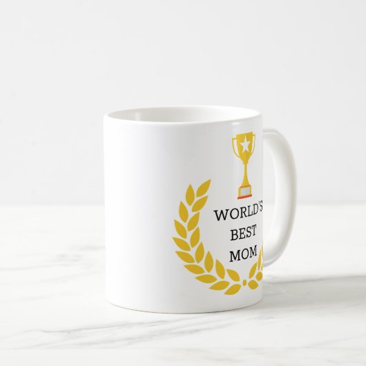 世界で最も最高のなお母さんのトロフィのコーヒー・マグ コーヒーマグカップ (正面右)