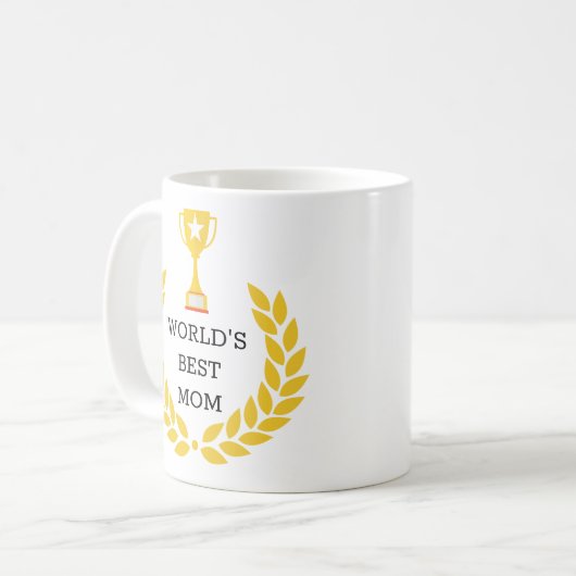 世界で最も最高のなお母さんのトロフィのコーヒー・マグ コーヒーマグカップ (正面左)