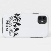 世界で最も最高のなお母さんの母の日の鳥の枝Silhouet Case-Mate iPhoneケース (裏面(横))