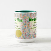 世界で最も最高のなお母さんの証明書 マグカップ (中央)