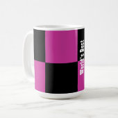 世界で最も最高のなお母さん粋な帝国文字のピンクの黒 マグカップ (正面左)