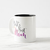 世界で最も最高のなお母さん(カラフルな) ツートーンマグカップ (正面左)