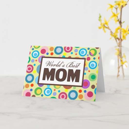 世界で最も最高のなお母さん カード (黄色い花)