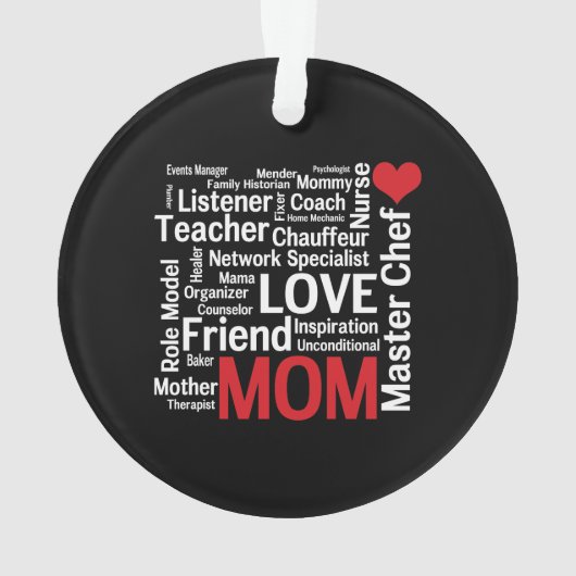 世界で最も最高のなお母さん-母の日か誕生日 オーナメント (裏面)