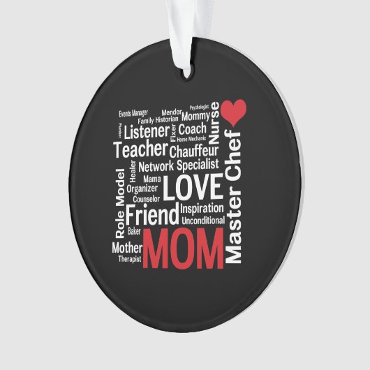 世界で最も最高のなお母さん-母の日か誕生日 オーナメント (正面)