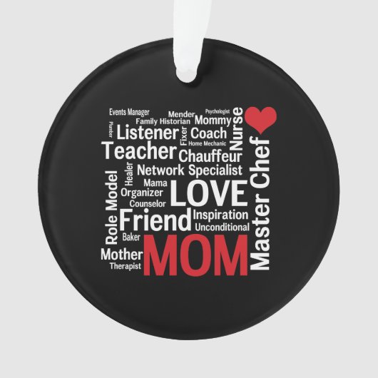 世界で最も最高のなお母さん-母の日か誕生日 オーナメント (正面)