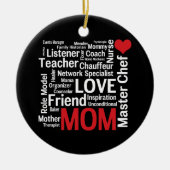 世界で最も最高のなお母さん-母の日か誕生日 セラミックオーナメント (正面)