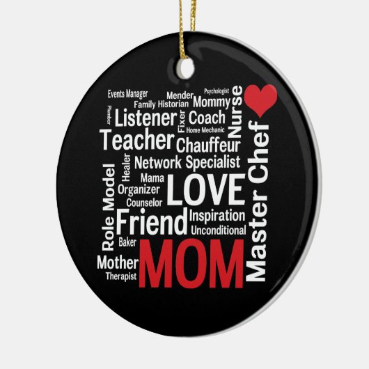 世界で最も最高のなお母さん-母の日か誕生日 セラミックオーナメント (左)