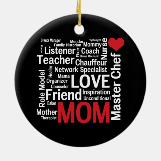 世界で最も最高のなお母さん-母の日か誕生日 セラミックオーナメント (裏面)