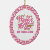 世界で最も最高のなインテリア・デザイナーのギフトのオーナメント セラミックオーナメント (右)