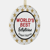 世界で最も最高のなエステティシャン セラミックオーナメント (右)