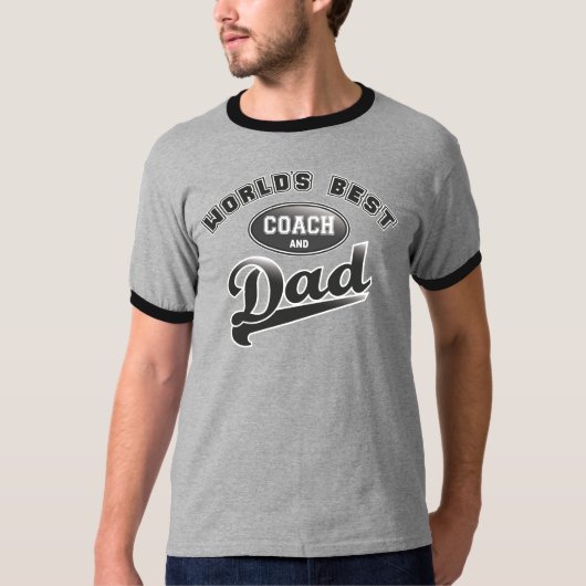 世界で最も最高のなコーチ及びパパ Tシャツ (正面)