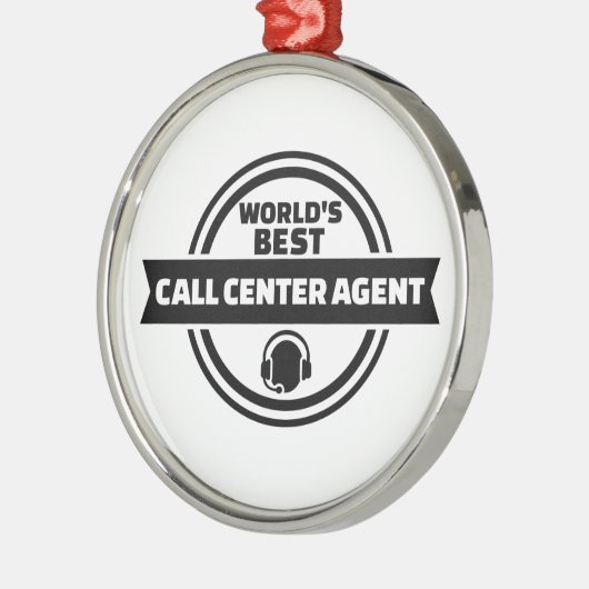 世界で最も最高のなコールセンターの代理店 メタルオーナメント (左)