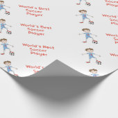 世界で最も最高のなサッカーの選手 ラッピングペーパー (角)