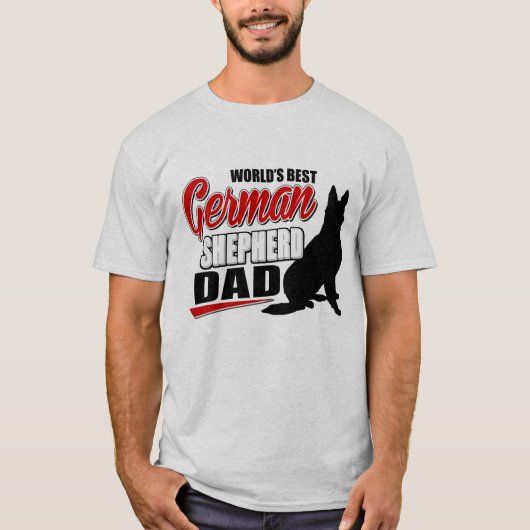 世界で最も最高のなジャーマン・シェパードのパパ Tシャツ (正面)