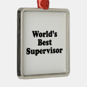 世界で最も最高のなスーパーバイザー メタルオーナメント (右)