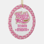 世界で最も最高のなチームお母さんのギフトのオーナメント セラミックオーナメント (右)
